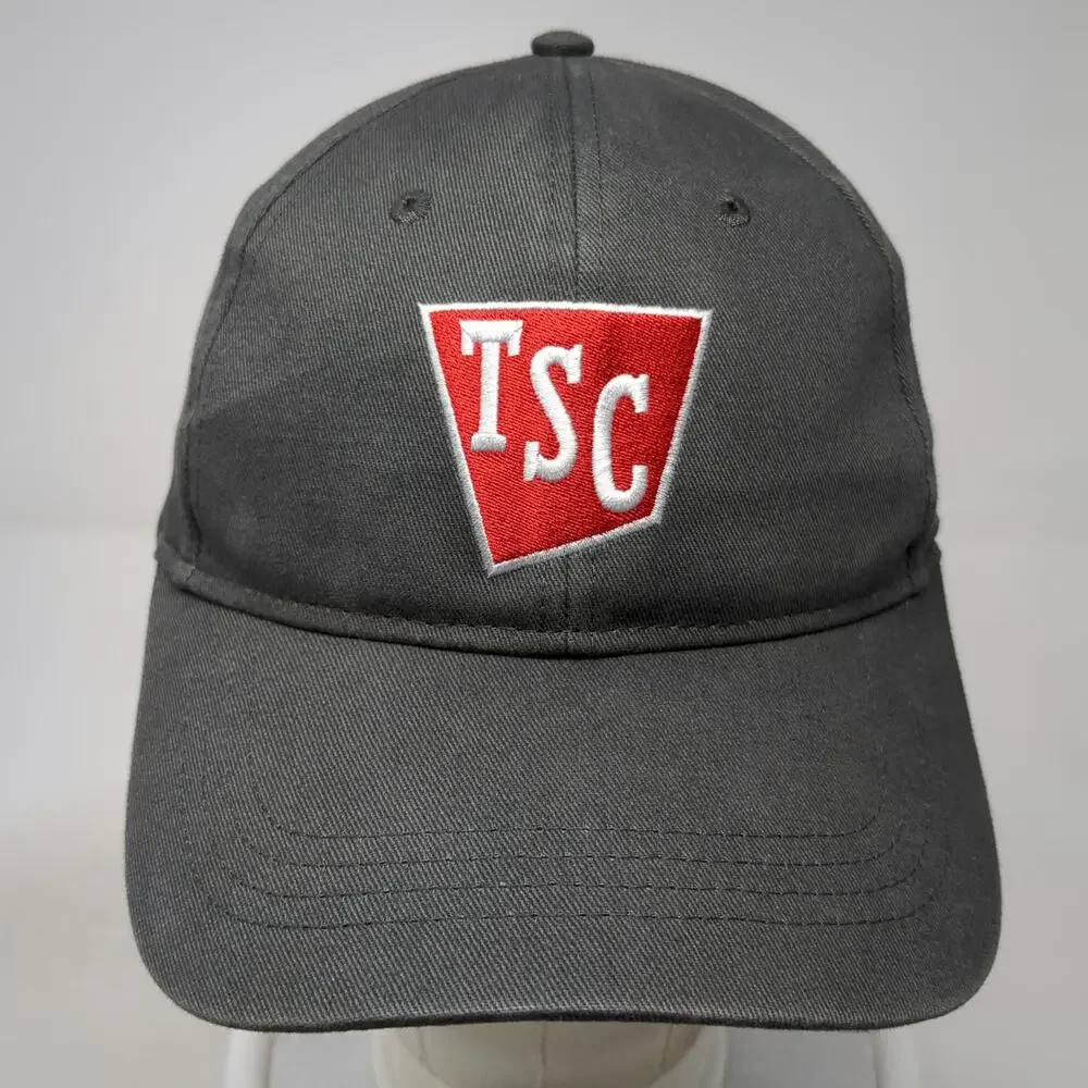 Tractor Supply Co Baseball Cap Gray One Size Strapback TSC Logo Embroidered Hat